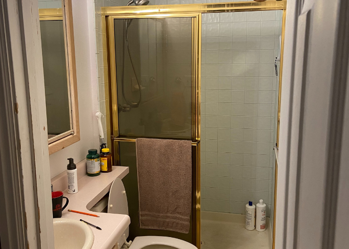 JC Jacobs Carpet One before custom shower